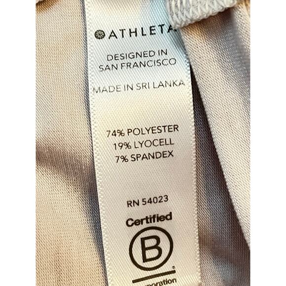 Athleta Women's Size Small Off White Athletic Running Hiking Summer Tank Top - Picture 3 of 7